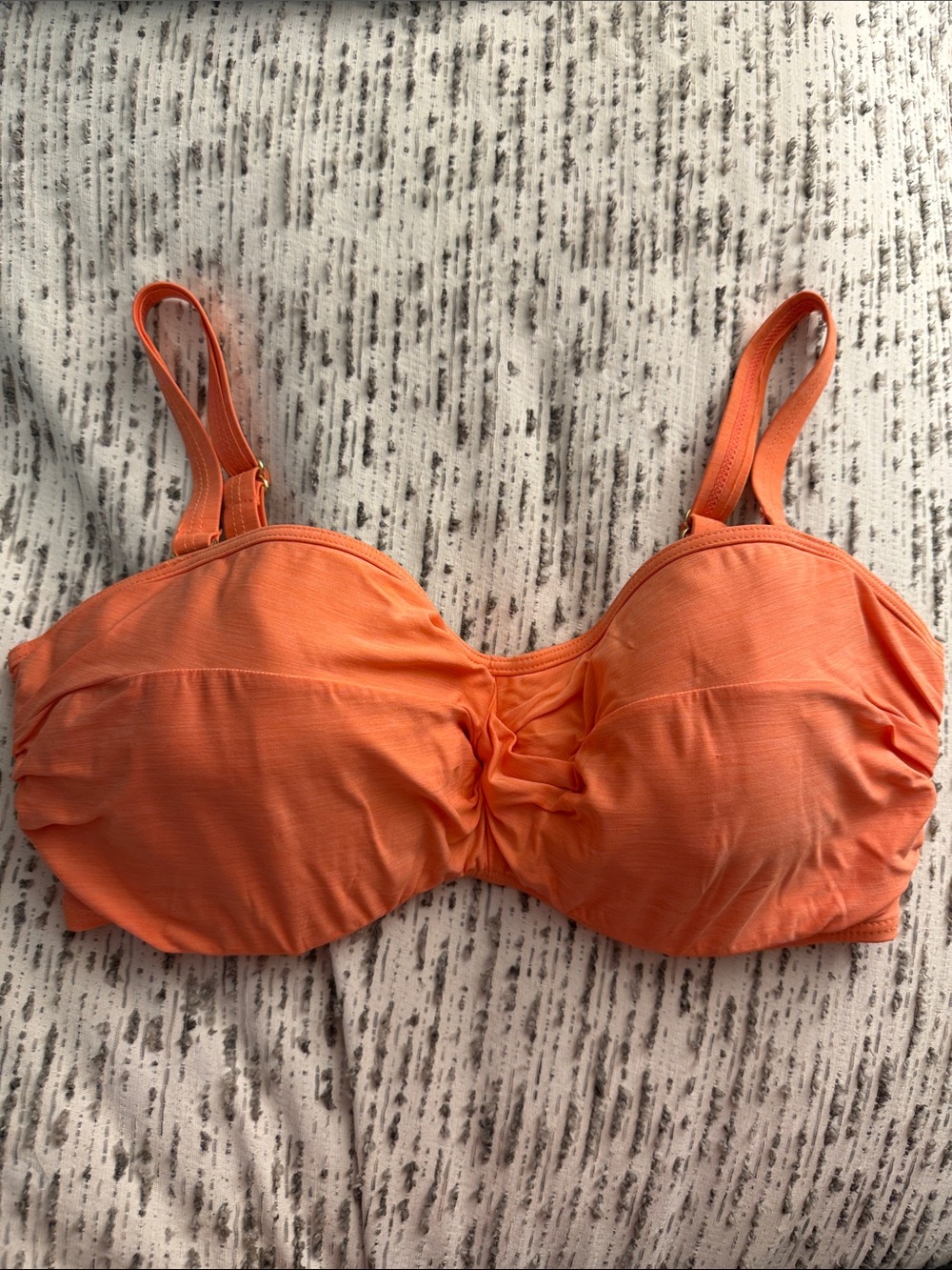 Sunsets high end Orange Underwire bandeau Swim Bikini Top 36DD